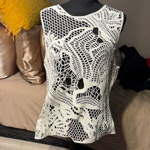 Elegant Crochet Lace Sleeveless Top